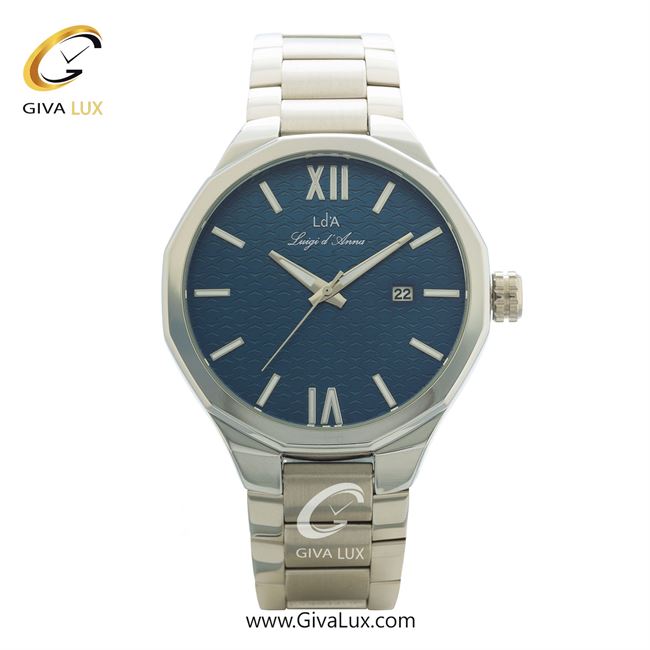 ساعت مچی اورجینال مردانه LdA | لوئیجی د آنا | Luigi d'Ana نقره ای | نقره ای| سرمه ای| کد رفرنس 2375